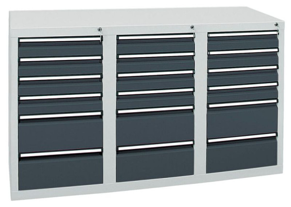 armoire à tiroirs émoussés série STS 410, RAL 7035/7016, 18 tiroirs (12x100, 6x200 mm), 7103571