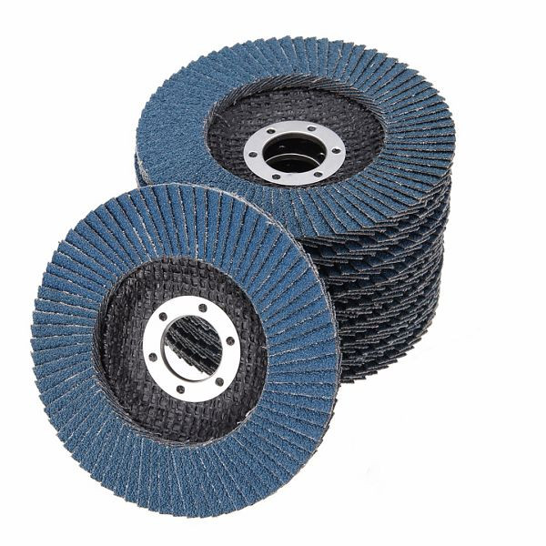 Disques à lamelles VaGo-Tools 125mm grain plat 80 disques à lamelles bleus, UE : 10 pièces, ZO-27-125-80-10_av