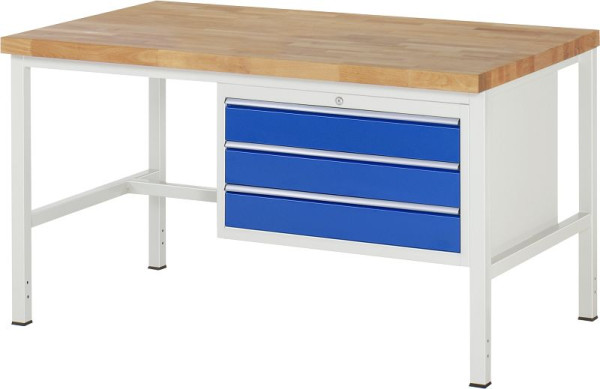 Etabli RAU série 8000 - modèle 8227, L1500 x P900 x H840-1040 mm, base système L1495 x P850 x H800-1000 mm, 03-8227A1-159B4H.11