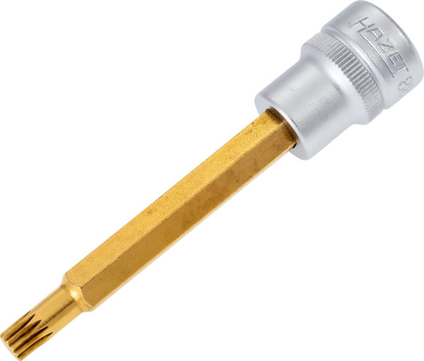 Douille tournevis Hazet, carré creux 10 mm (3/8 pouce), profil interne multident XZN, M6, 8808LG-6