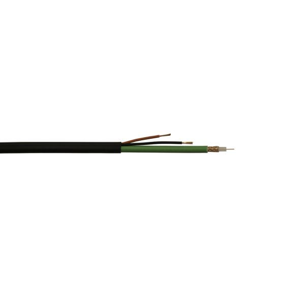 Câble combiné vidéo connectivité bda 0.6 / 3.7 + 2x0.75mm² noir - 100m, 31010900