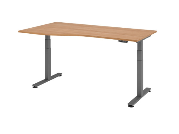 Hammerbacher bureau assis-debout électrique 180x100/80cm noyer, VXDSM18/N/G