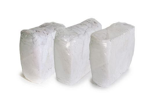 Chiffons de nettoyage DENIOS BW, en linge de lit en coton blanc, 3 cubes de presse de 10 kg chacun, UE : 3 pièces, 158-027