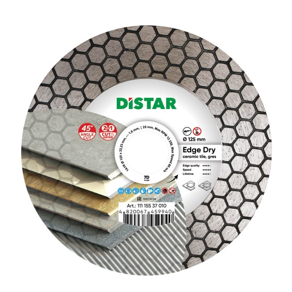 Disque à tronçonner diamanté Distar 1A1R 125 Edge Dry, 11115537010