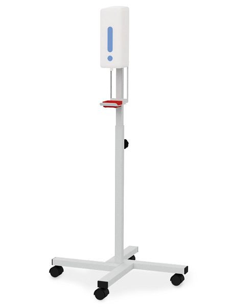 Support désinfectant Bedrunka+Hirth-Easy Drive, dimensions en mm (LxPxH) : 655 x 655 x 1410, 05.H10.01
