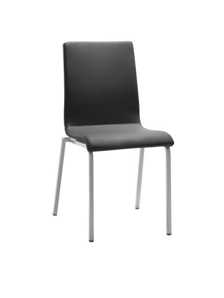 Chaise Mayer Sitzmöbel , structure argent perle, tube rectangulaire, anthracite, 2120_08_30487