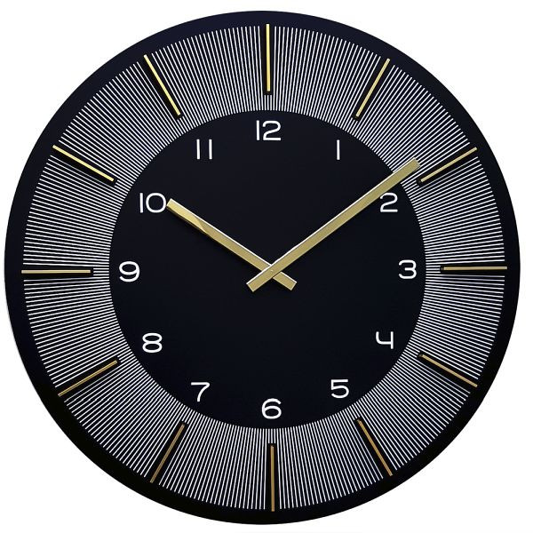 Horloge murale à quartz Technoline, chiffres : or, dimensions : Ø 40 cm, WT 2540