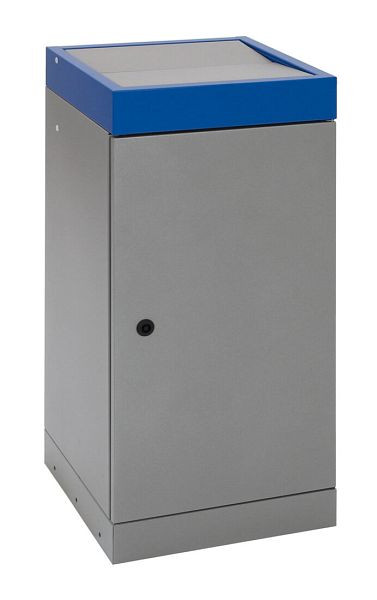 tri des déchets contondants ProTec-Plus, aluminium gris/5010, conteneur intérieur galvanisé, 70 litres, 607-070-0-2-510