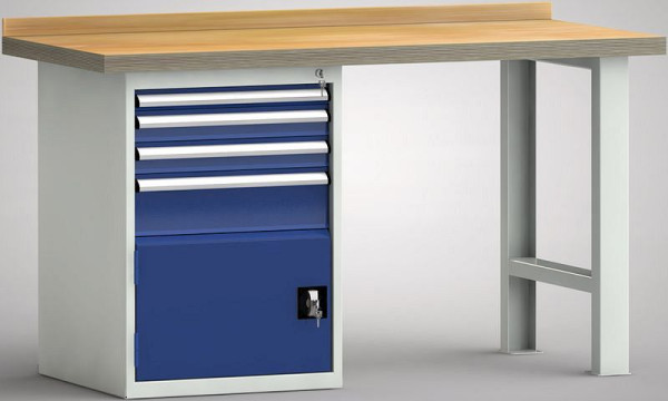 Etabli standard KLW - 1500 x 700 x 840 mm L x P x H, WS515N-1500M40-E1920