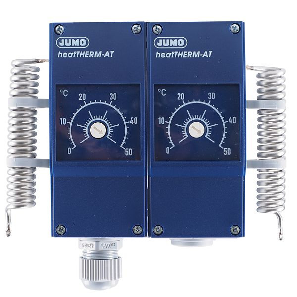 Thermostat double JUMO (TW/TW) avec contact inverseur, 0 à 50°C, thermostat d'ambiance, 60003213