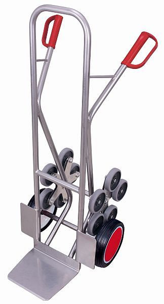 Diable-escalier VARIOfit en aluminium, 2 étoiles à roues à cinq bras, dimensions extérieures : 610 x 675 x 1 310 mm (LxPxH), ap-710.228