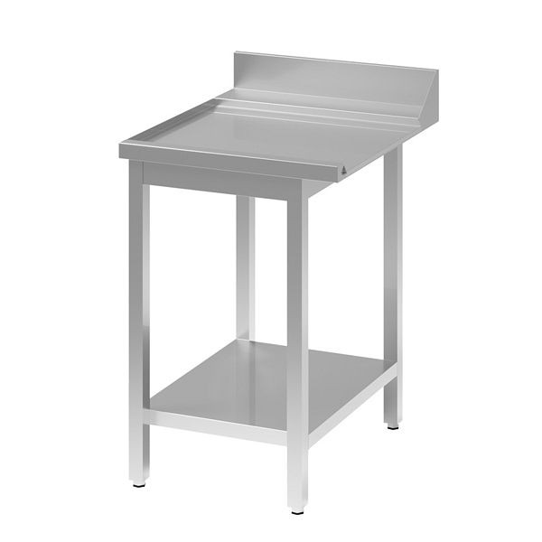 Table d'égouttage Vaiotec TOPLINE 700, avec dosseret, côté montage gauche L : 800 mm, 11537