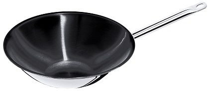Contacto Wok fond plat multicouche en acier inoxydable, antiadhésif, 523/360