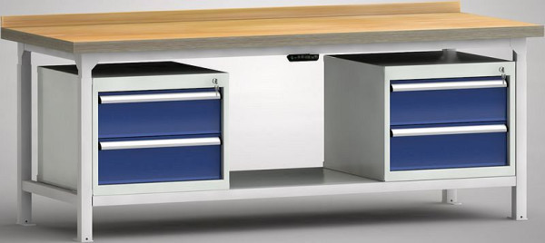 Etabli professionnel hydraulique KLW - 2000 x 800 x 750 - 930 mm L x P x H, WPJL50-20M45-E2V04