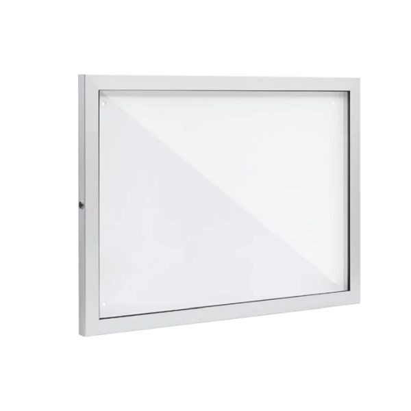 vitrine ewb 35 - aluminium anodisé EV1, ouverture : panneau tournant, surface visible : 8*A4, MTK3508EV1