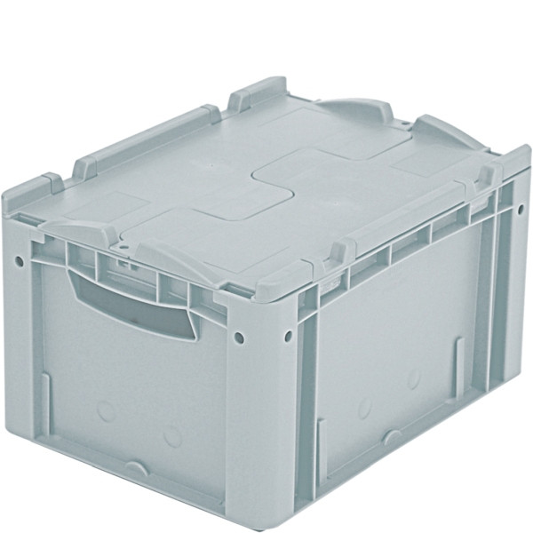 BITO Euro bac gerbable XL set /XLD43221 400x300x220 gris, couvercle, C0290-0560