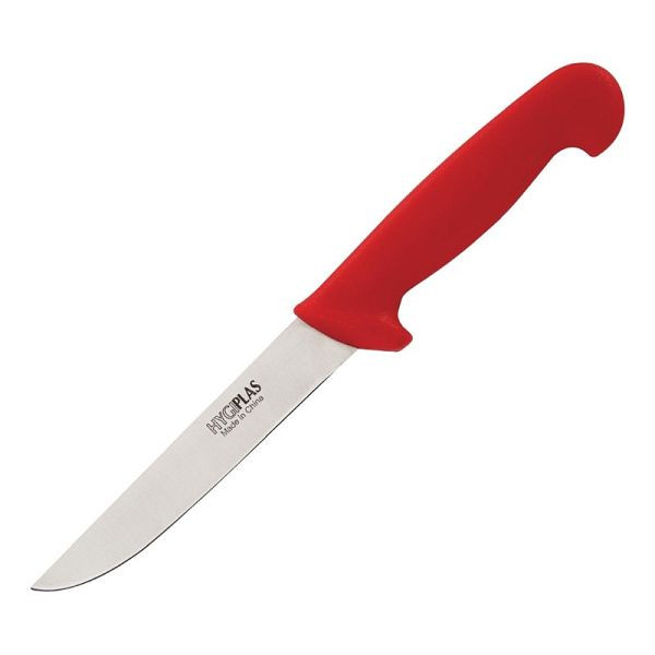 Couteau à désosser Hygiplas 15cm rouge, C890
