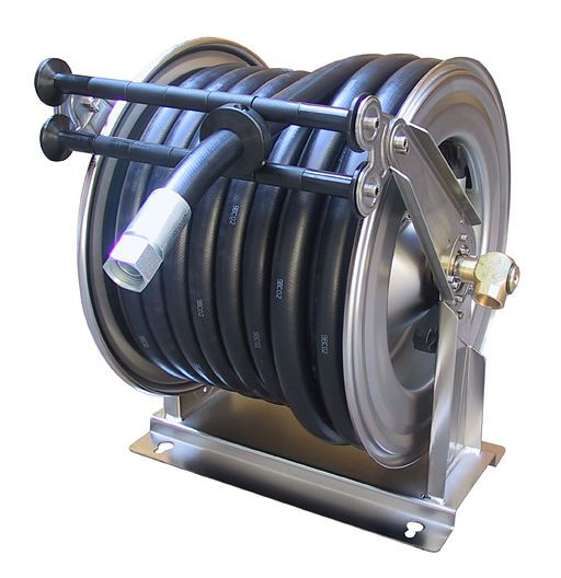 Enrouleur Ebinger OSM 710, maxi 15 bar/100°C, 40m - Tuyau alimentaire 13mm (résistant aux graisses animales), 1.714.204