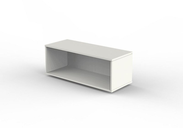 Étagère supérieure Kerkmann, 1 OH, avec paroi arrière visible, forme 4, L 1000 x P 400 x H 360 mm, blanc, 13449410
