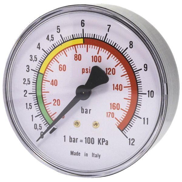 Manomètre ELMAG 0-16 bar, Ø 50 mm, Ø 1/4', filetage extérieur à l'arrière, 42222