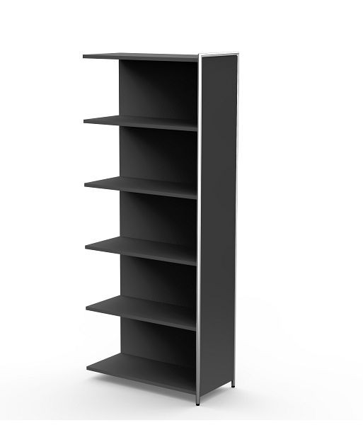 Étagère supplémentaire Kerkmann pour 5 OH, Artline, L 780 x P 380 x H 1850 mm, anthracite, 13738813