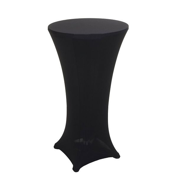 Mendler Set table de bar + housse de table de bar HWC-J30, housse de table de bistrot, pliable, réglable en hauteur Ø 60cm, housse noire, 11352+76097