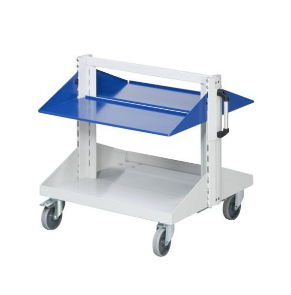 Étagères de voiture de base ANKE droites; 800 x 720 x 750 mm; RAL 7035/5010; avec 2 étagères, droit 350 mm, 962.005