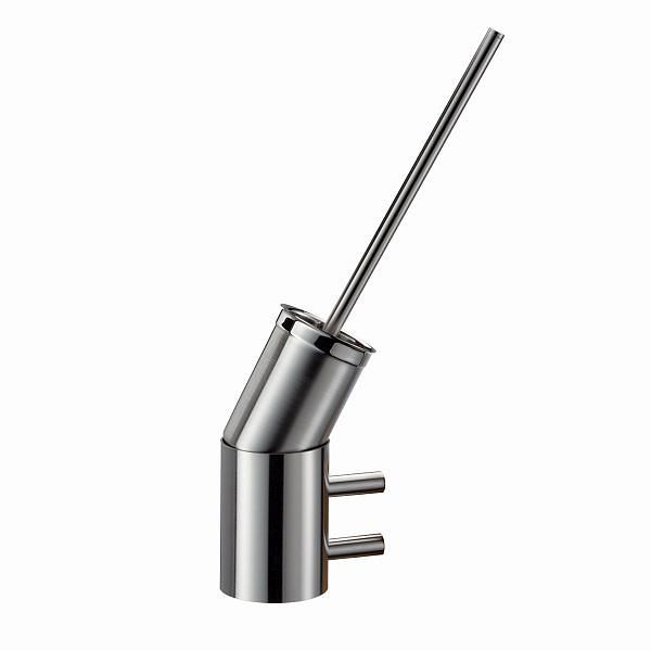 Porte-brosse WC Air Wolf, série Delta, H x L x P : 400 x 89 x 139 mm, acier inoxydable brossé, 60-865