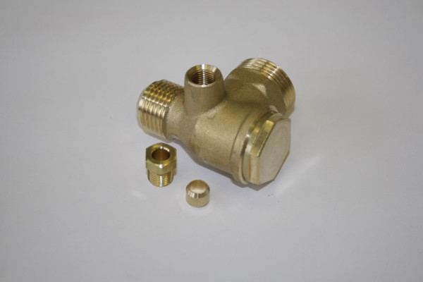Clapet anti-retour ELMAG VITON chaudière : AG 3/4', ligne : AG 1/2' pour Meister 500/510/600 et pour Euroair 400/410PL 600, 9100458