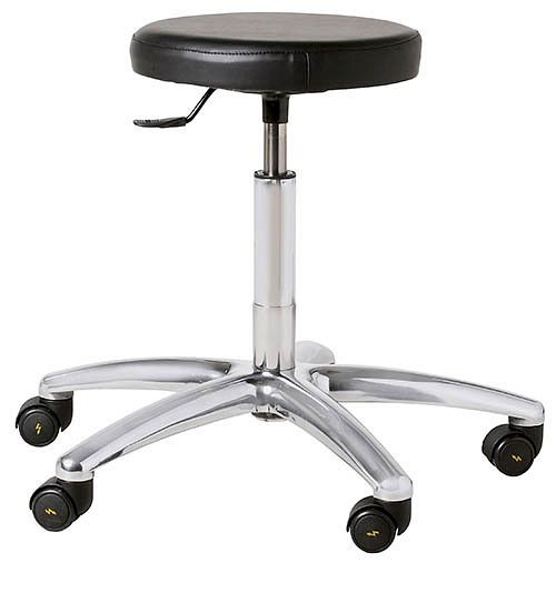 Tabouret roulant en vinyle Bedrunka+Hirth hauteur d'assise de 500 à 640 mm, E1700.VH