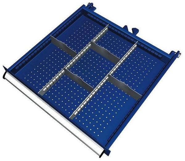 Jeu de matériaux de séparation KLW pour hauteurs de compartiment de tiroir 100 et 125 mm dans l'armoire SEA, taille de l'armoire 572 x 605 mm L x P, SEA-B05-068