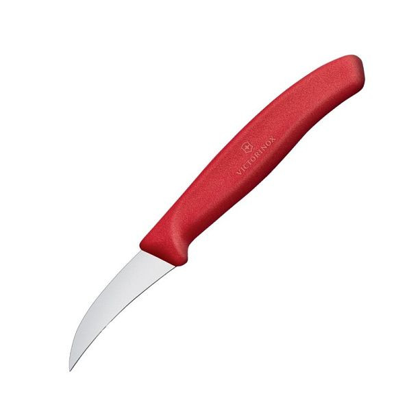 Couteau de voyage Victorinox à lame courbe de 8cm et manche rouge, CX744