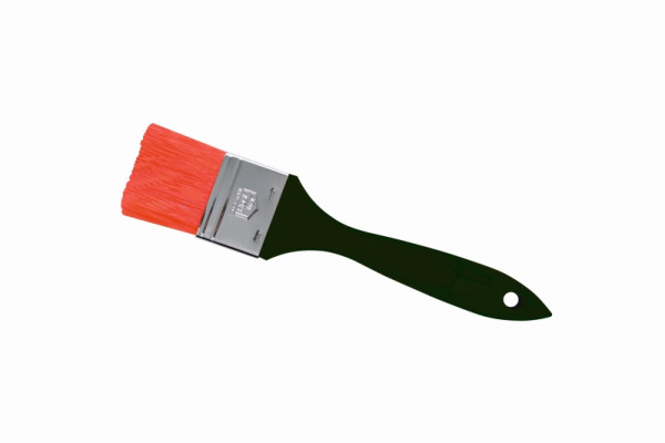 Pinceau de boulanger Schneider avec garniture en nylon rouge, 50 mm, manche en plastique noir avec trou de perçage, 200287