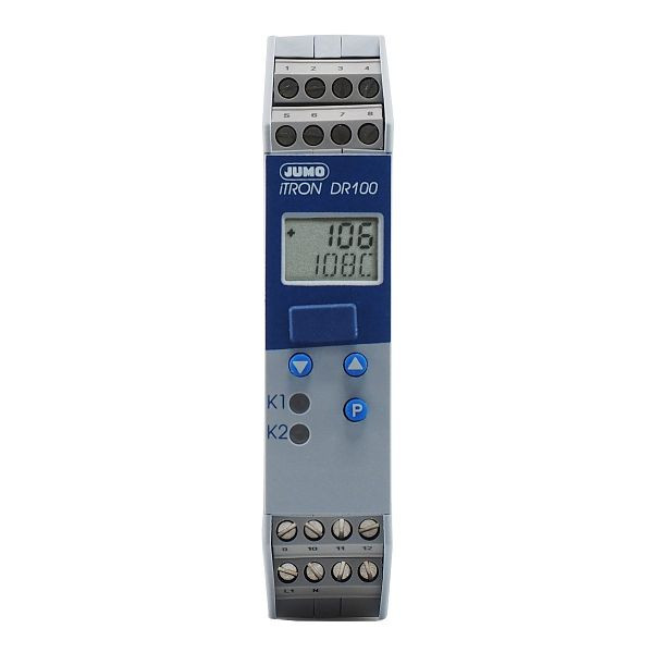 Régulateur compact JUMO, montage sur rail DIN, 1 relais (contact inverseur), AC 110 à 240 V, 00434642