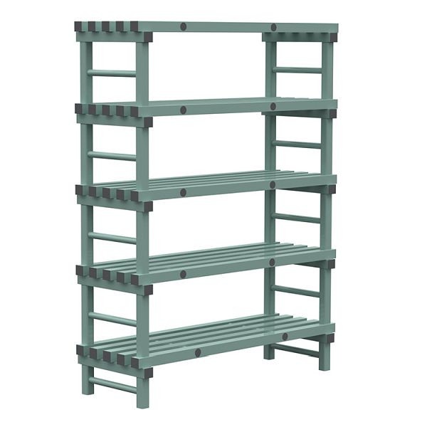 Etagère Euro REA 1400x500x1850mm, 5 montants au pas de 350mm, 308.182