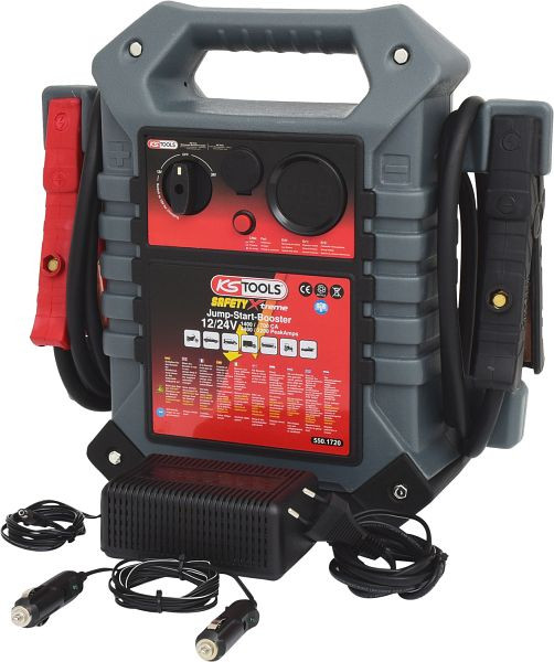KS Tools Booster de batterie 12 V + 24 V Démarreur de saut mobile 1400 A 550.1720