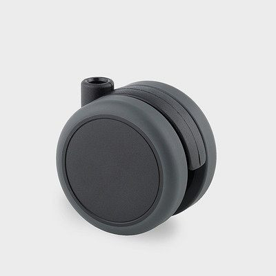 Roulette pivotante TENTE-ROLLEN, roue Ø 75 mm, capacité de charge 50 kg, hauteur 77 mm, A 87 Shore, 5920UJI075L51-10 DOM20