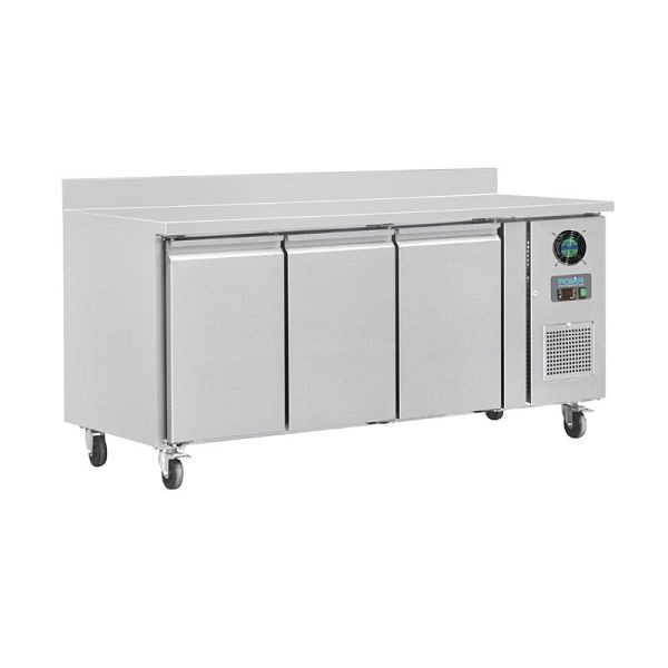 Congélateur Polar série U en acier inoxydable à 3 portes avec protection contre les éclaboussures 417Ltr, DL917
