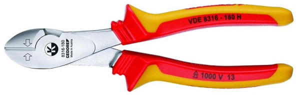 Pince coupante latérale GEDORE VDE avec isolation du boîtier, 180 mm de long, 1550993