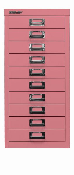 Bisley MultiDrawer™, série 29, DIN A4, 10 tiroirs, rose, L2910601