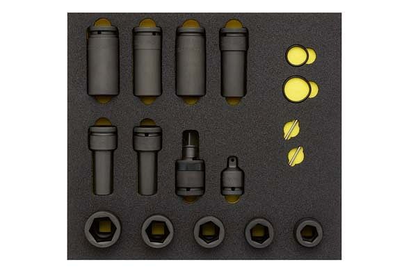 Jeu de douilles de puissance ELORA Impact 1/2 ", hexagone, 17 pièces, OMS-23, 0000412301000