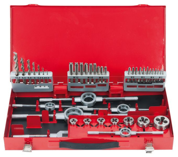 KS Tools HSS Co jeu d'outils de coupe de filetage, 44 pièces, 331.0744