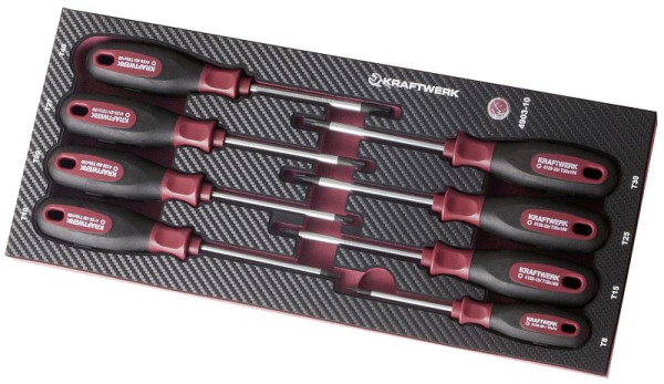 Jeu de 8 tournevis Torx® Kraftwerk dans un insert d'outil COMPLETO EVA3, 4903-10