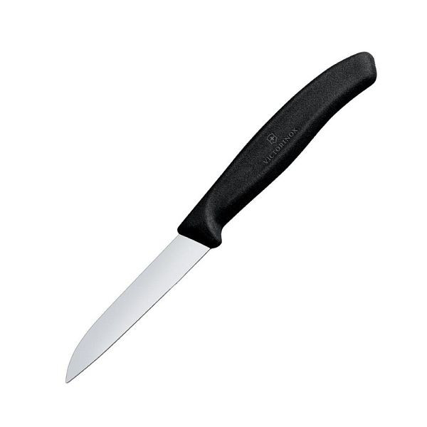 Couteau d'office Victorinox à lame droite 8cm noir, CX747