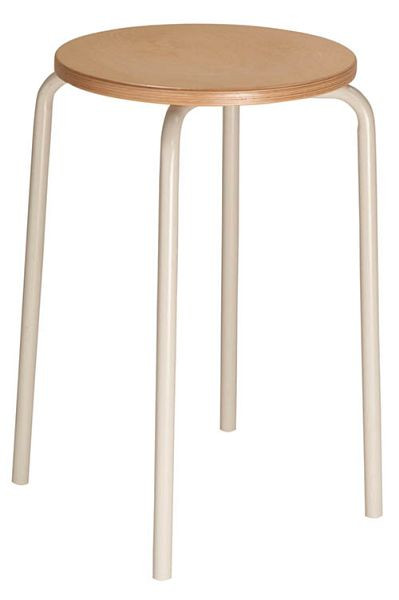 Tabouret empilable Bedrunka+Hirth, haut, assise : PU noir, structure : gris clair, dimensions en mm (H) : 580, 05.3258.04