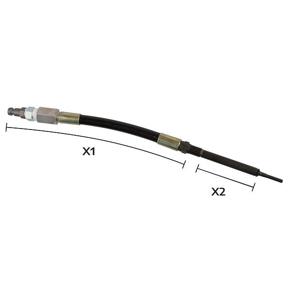 Stahlmaxx M10 x 1 Adaptateur de bougie de préchauffage flexible pour testeur de compression pour moteurs à rampe commune 1,6 / 2,0 / 3,0 TDI, XXL-11189