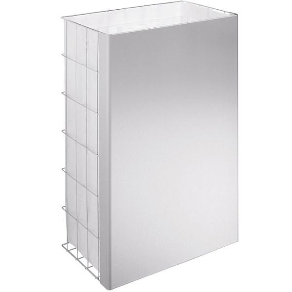 KEMMLIT grande corbeille avec façade en acier inoxydable, qualité supérieure, 205609