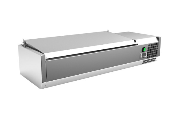 Refroidissement par le haut inox Gastro-Inox 3x GN1/3 + 1x GN 1/2 avec couvercle, 209.126