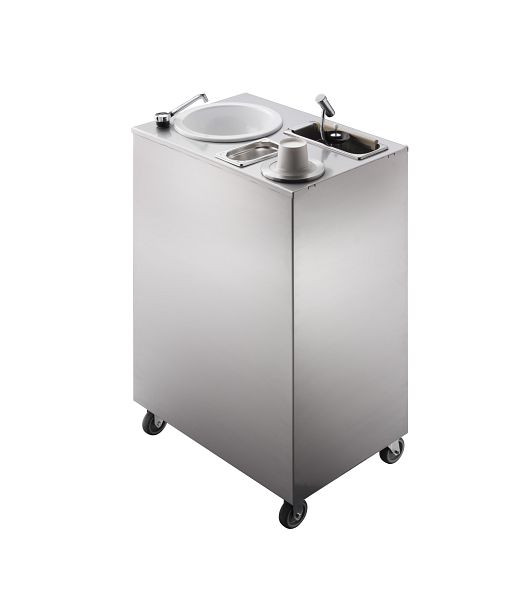 Station mobile Lölsberg comprenant la station mobile i.ScoopShower Comfort Silver comme système de pompe pour le fonctionnement du bidon (230 volts), 921 232D