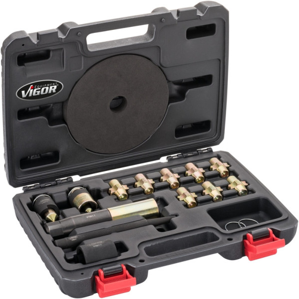 Kit de démontage de serrure de jante universelle VIGOR, nombre d'outils : 13, V7001